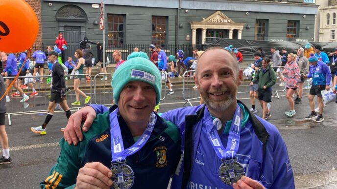 🏃🟡🟢 Eoin & Des Run the Dublin Marathon for Robert Emmets – Thanks for all your contributions!! 🟢🟡🏃‍➡️