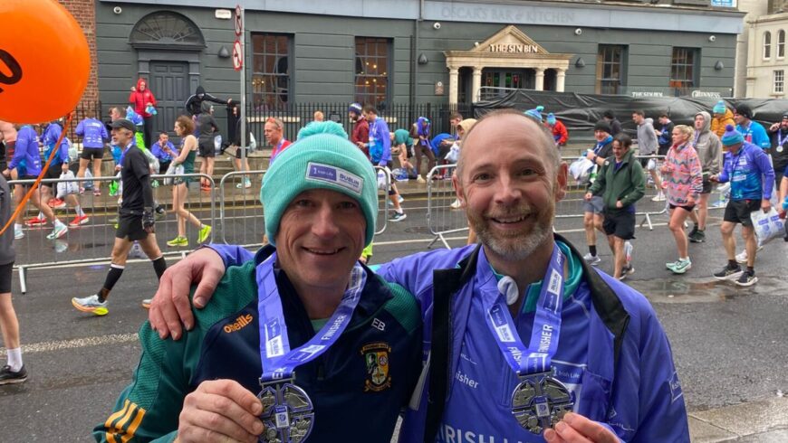 🏃🟡🟢 Eoin & Des Run the Dublin Marathon for Robert Emmets – Thanks for all your contributions!! 🟢🟡🏃‍➡️